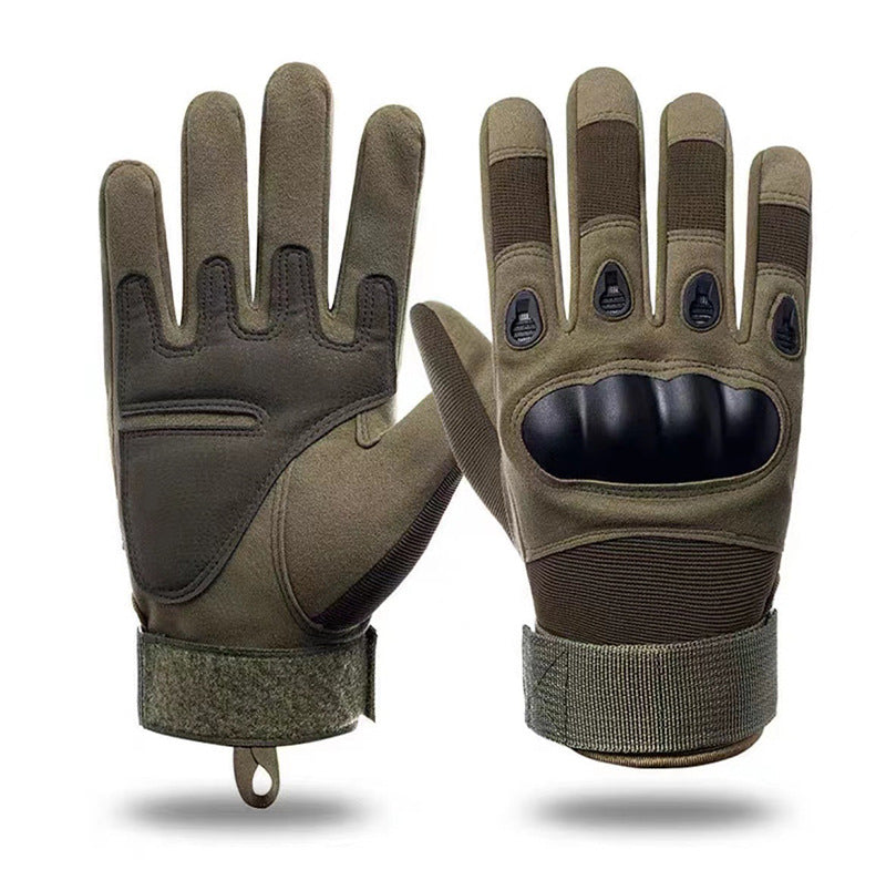Tactical Full-Finger Gloves for Men, Softshell Protective Palm Pads,
